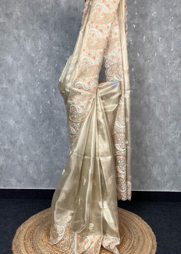 TISSUE KOTA EMBROIDERY SAREE