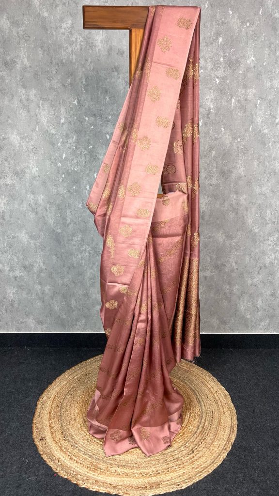SEMI TUSSAR RAW SILK BANARASI SAREE