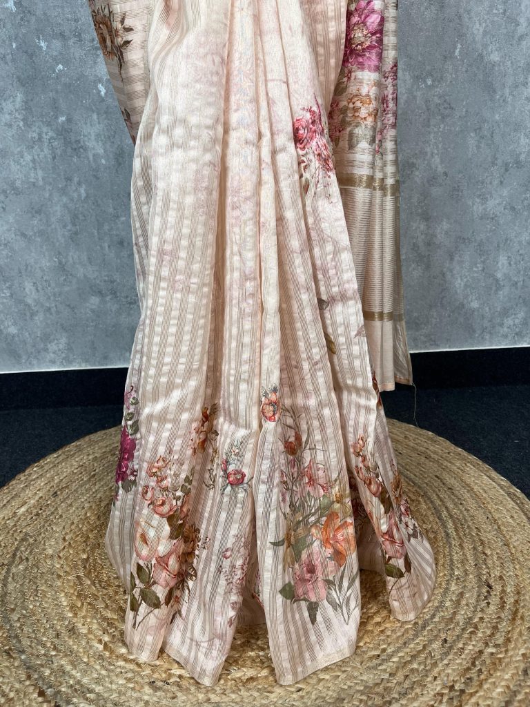 TISSUE SILK PRINTED SAREE - Image 3