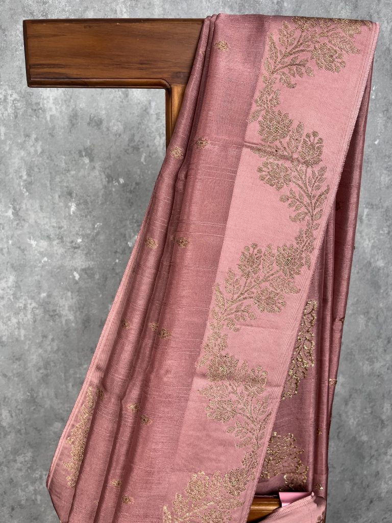 SEMI TUSSAR RAW SILK BANARASI SAREE - Image 2