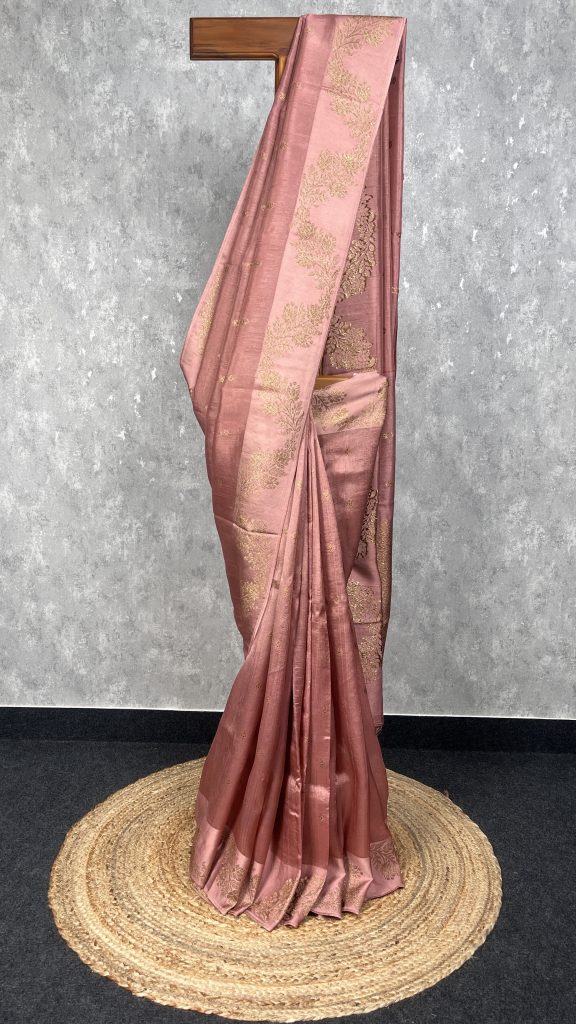 SEMI TUSSAR RAW SILK BANARASI SAREE