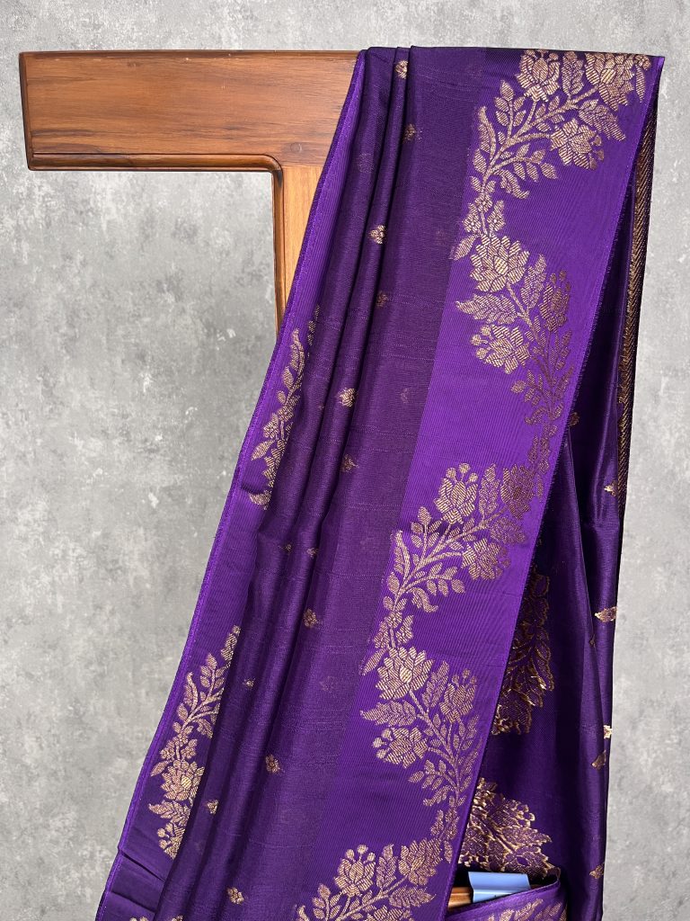 SEMI TUSSAR RAW SILK BANARASI SAREE - Image 2