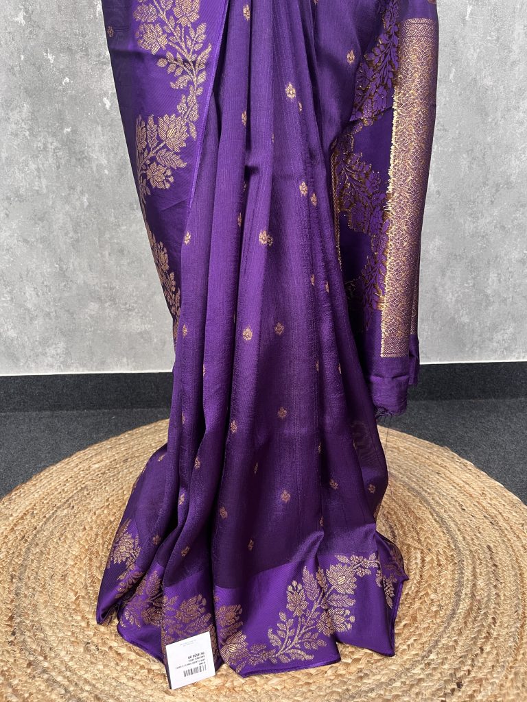 SEMI TUSSAR RAW SILK BANARASI SAREE - Image 3