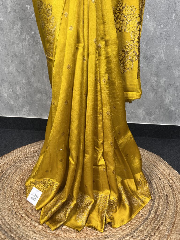 SEMI TUSSAR RAW SILK BANARASI SAREE - Image 2