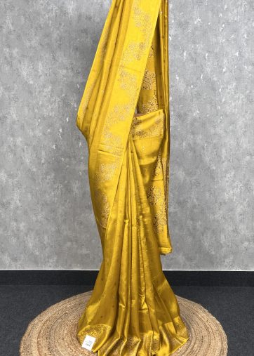 SEMI TUSSAR RAW SILK BANARASI SAREE