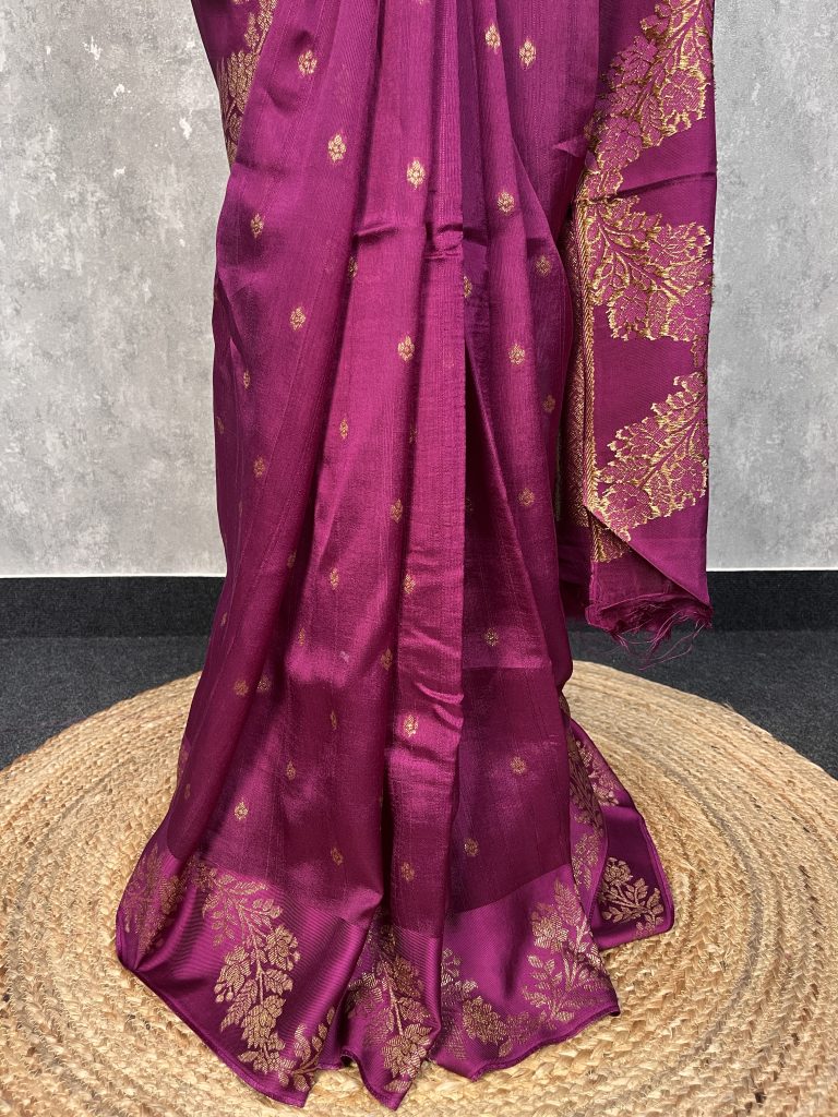SEMI TUSSAR RAW SILK BANARASI SAREE - Image 2