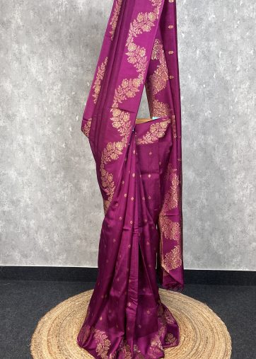 SEMI TUSSAR RAW SILK BANARASI SAREE