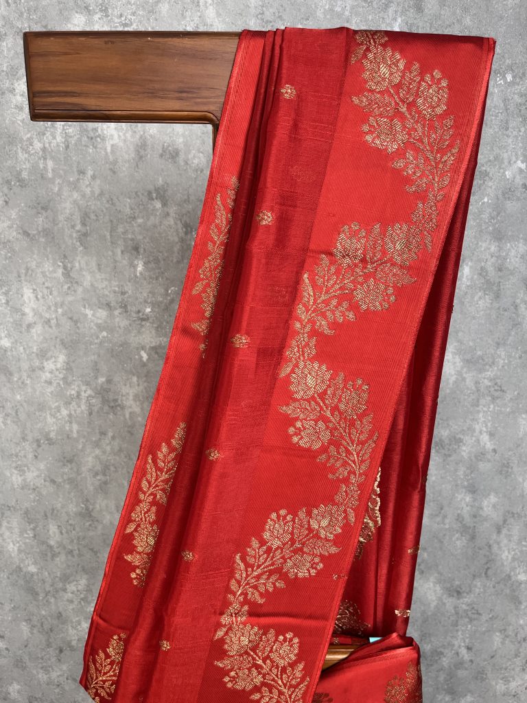 SEMI TUSSAR RAW SILK BANARASI SAREE - Image 2