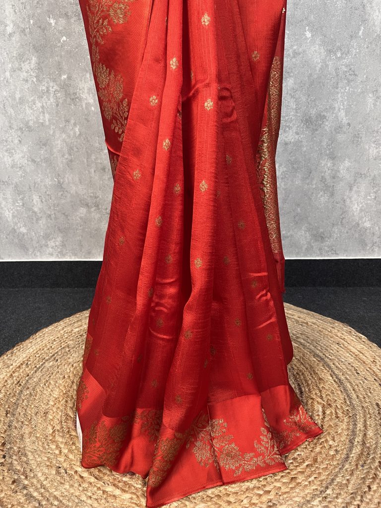 SEMI TUSSAR RAW SILK BANARASI SAREE - Image 3