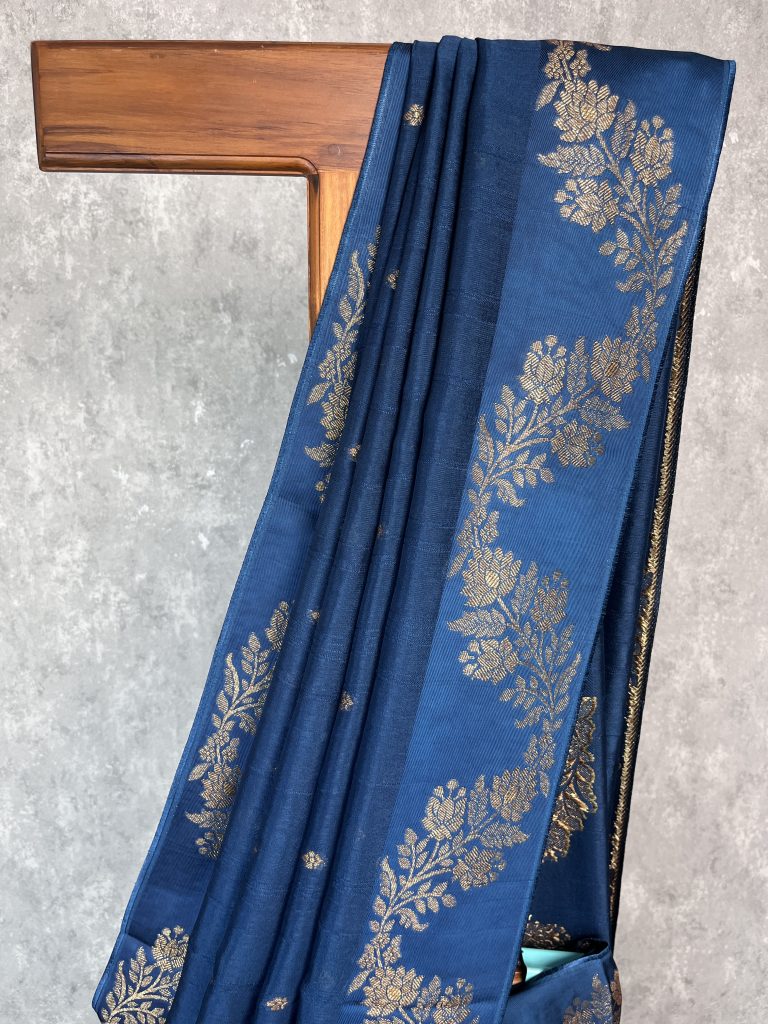 SEMI TUSSAR RAW SILK BANARASI SAREE - Image 3