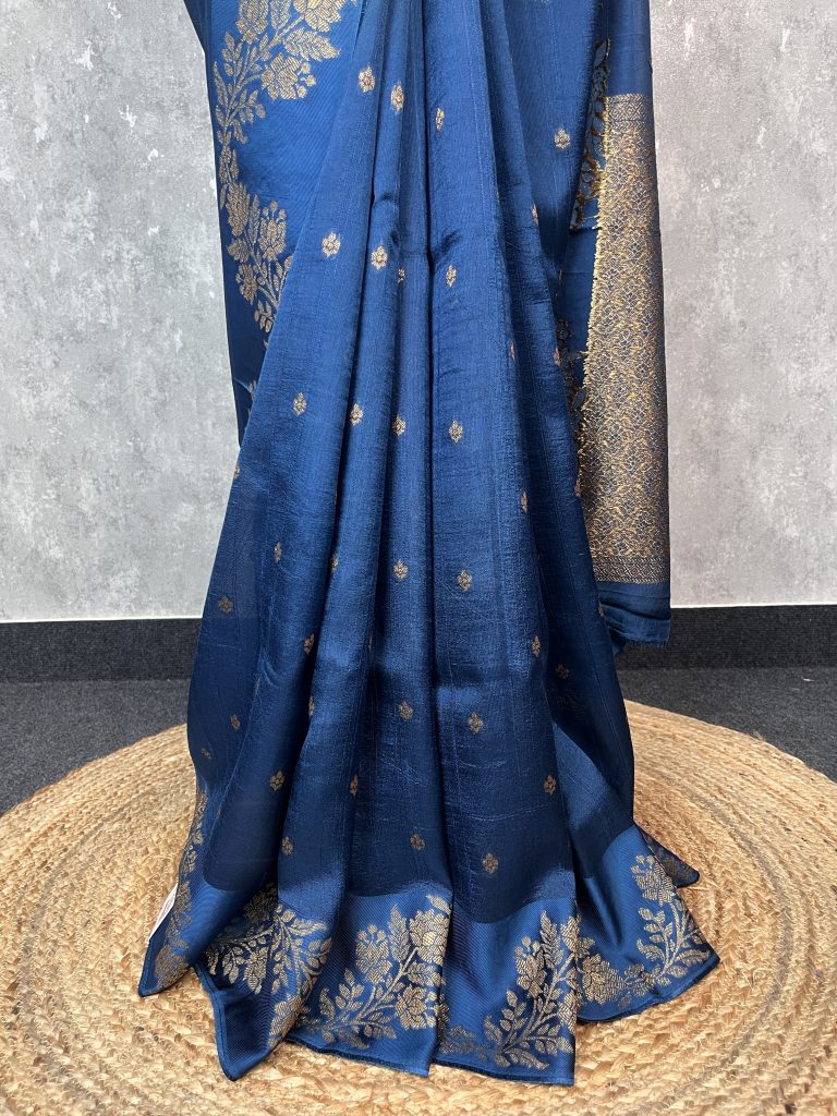 SEMI TUSSAR RAW SILK BANARASI SAREE - Image 2