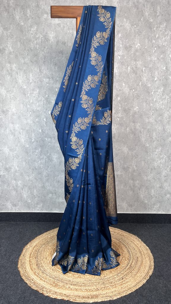 SEMI TUSSAR RAW SILK BANARASI SAREE