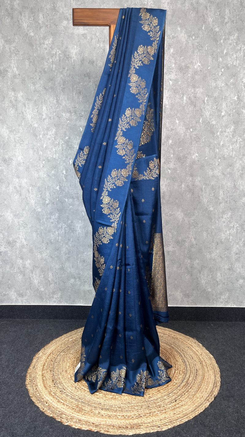 SEMI TUSSAR RAW SILK BANARASI SAREE