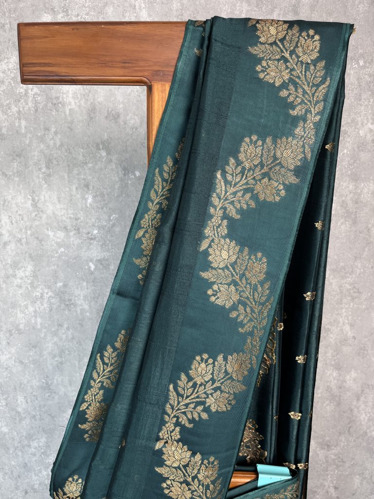 SEMI TUSSAR RAW SILK BANARASI SAREE - Image 2