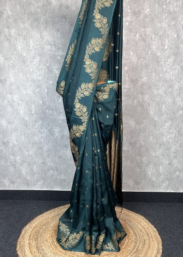 SEMI TUSSAR RAW SILK BANARASI SAREE