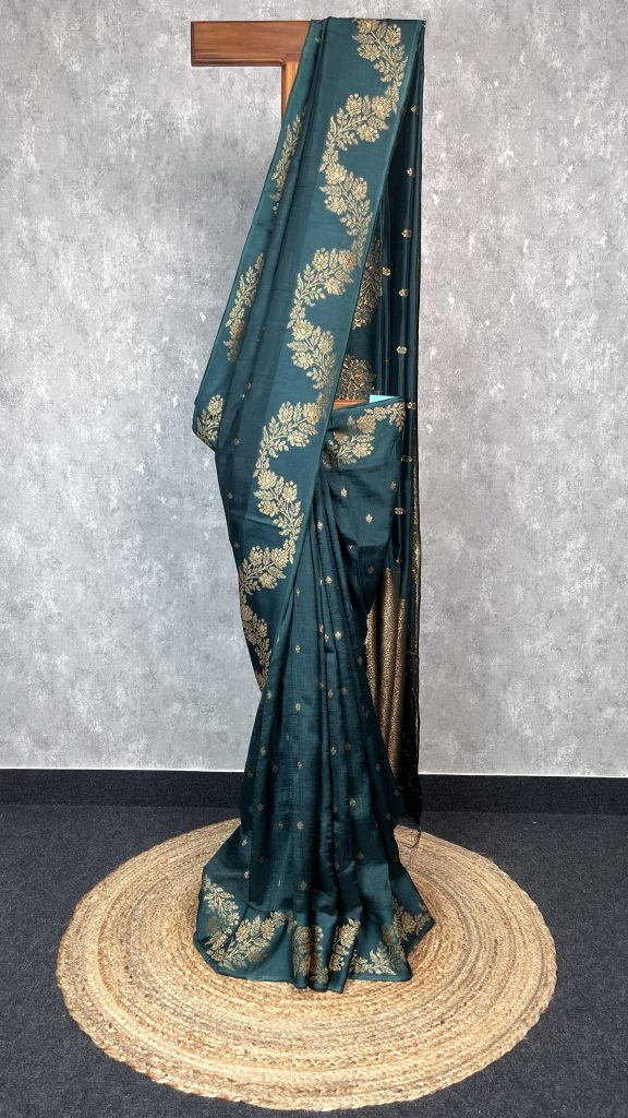 SEMI TUSSAR RAW SILK BANARASI SAREE