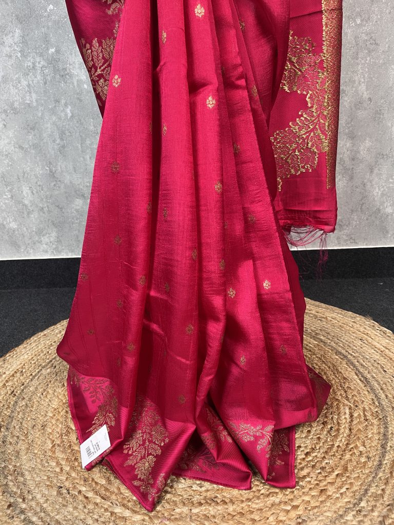 SEMI TUSSAR RAW SILK BANARASI SAREE - Image 3