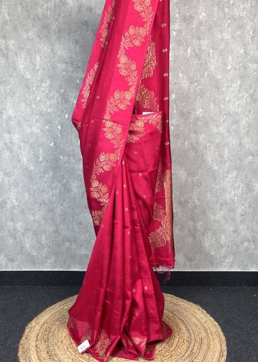 SEMI TUSSAR RAW SILK BANARASI SAREE