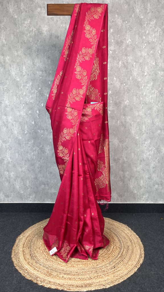 SEMI TUSSAR RAW SILK BANARASI SAREE