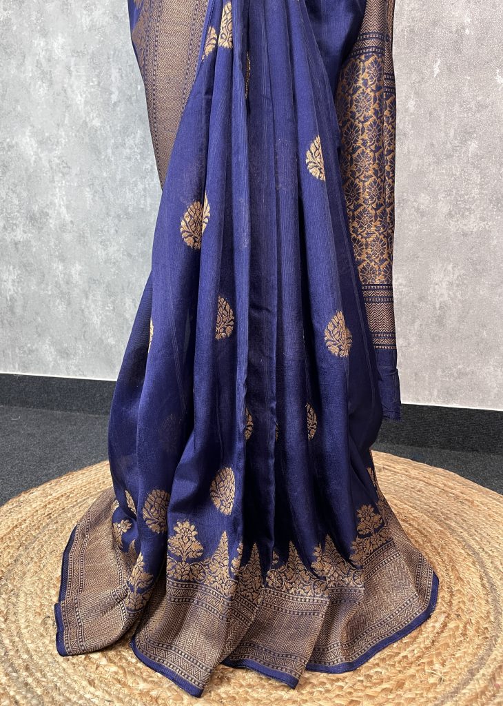 SEMI TUSSAR RAW SILK BANARASI SAREE - Image 2