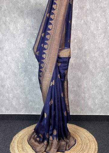 SEMI TUSSAR RAW SILK BANARASI SAREE