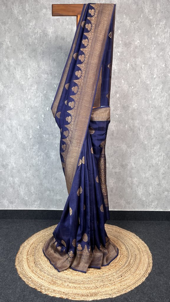 SEMI TUSSAR RAW SILK BANARASI SAREE