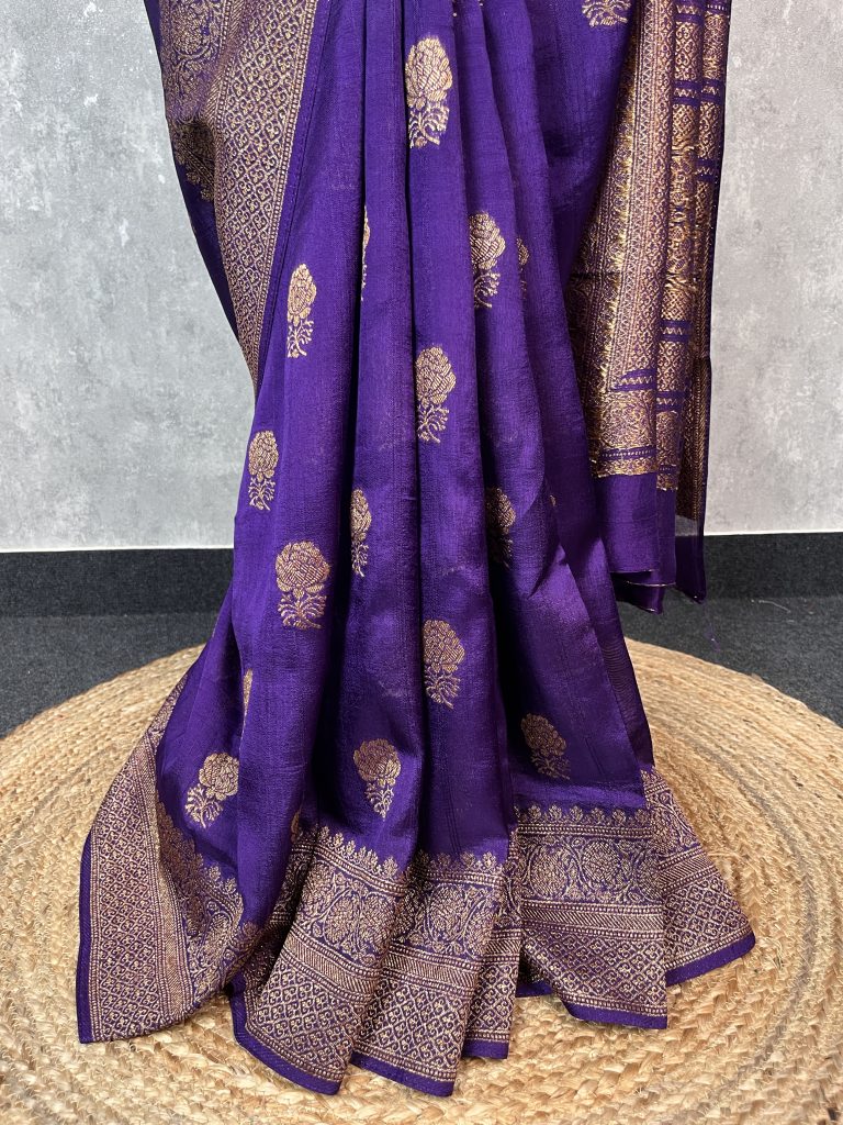SEMI TUSSAR RAW SILK BANARASI SAREE - Image 2
