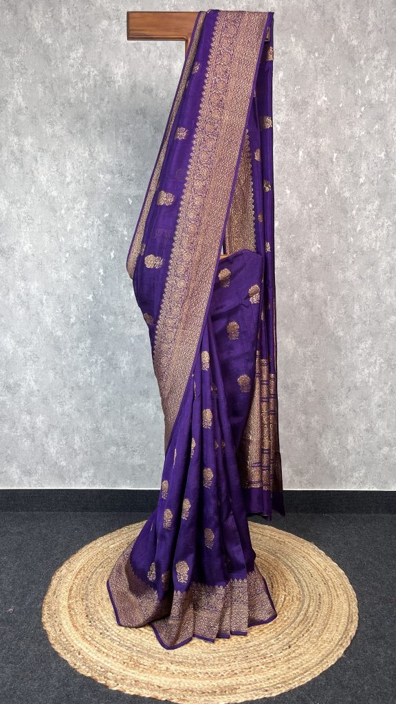 SEMI TUSSAR RAW SILK BANARASI SAREE