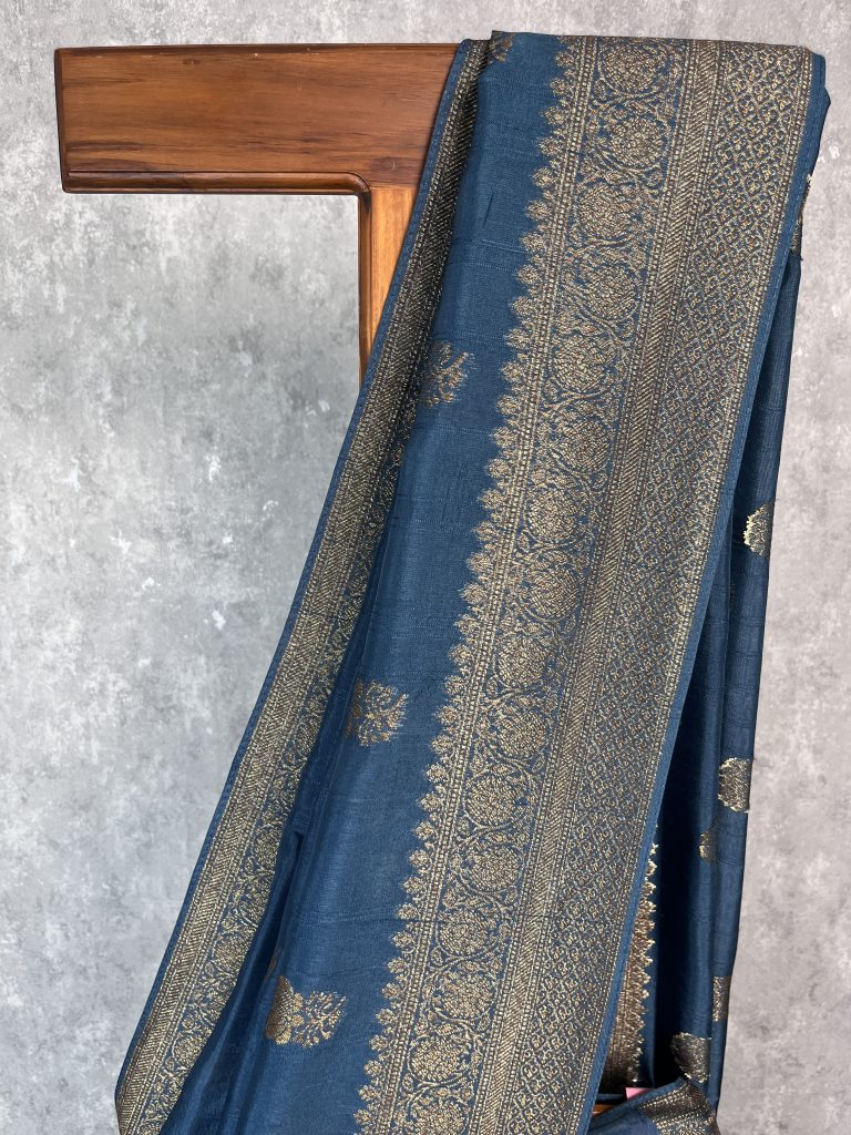SEMI TUSSAR RAW SILK BANARASI SAREE - Image 2