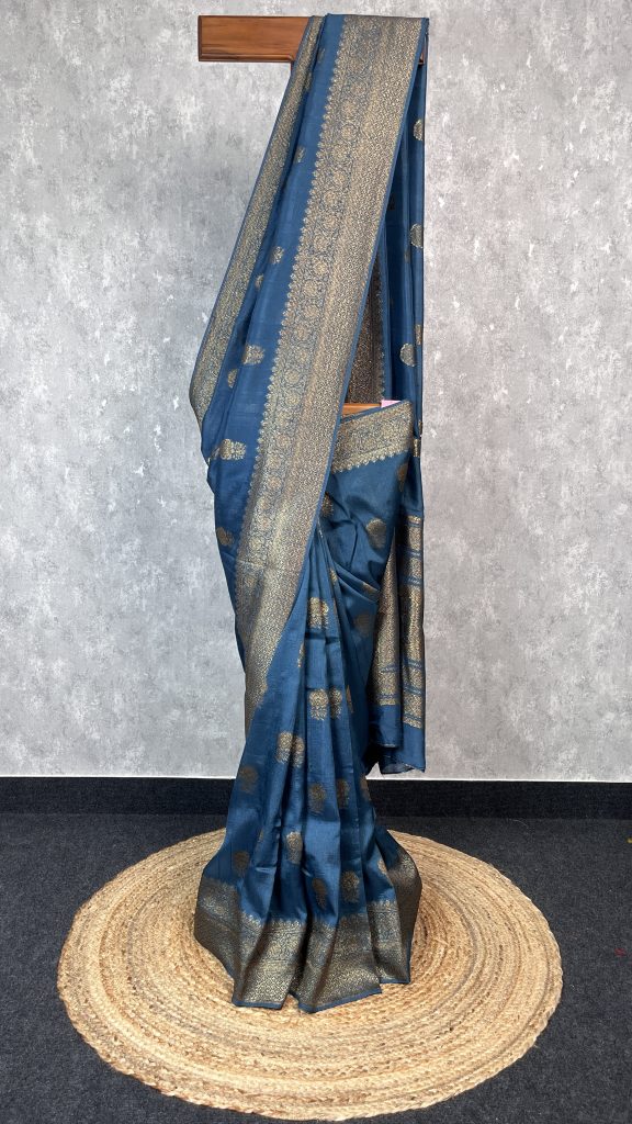 SEMI TUSSAR RAW SILK BANARASI SAREE