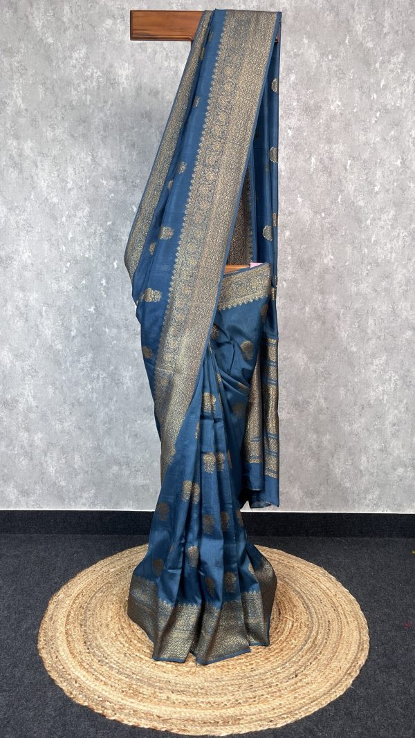 SEMI TUSSAR RAW SILK BANARASI SAREE