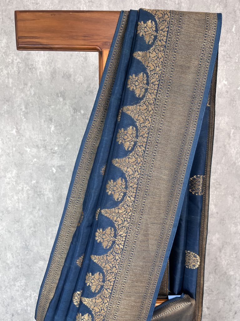 SEMI TUSSAR RAW SILK BANARASI SAREE - Image 2