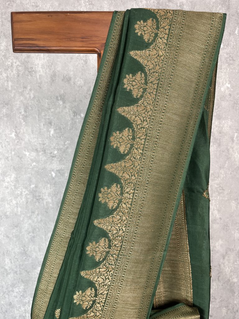 SEMI TUSSAR RAW SILK BANARASI SAREE - Image 3