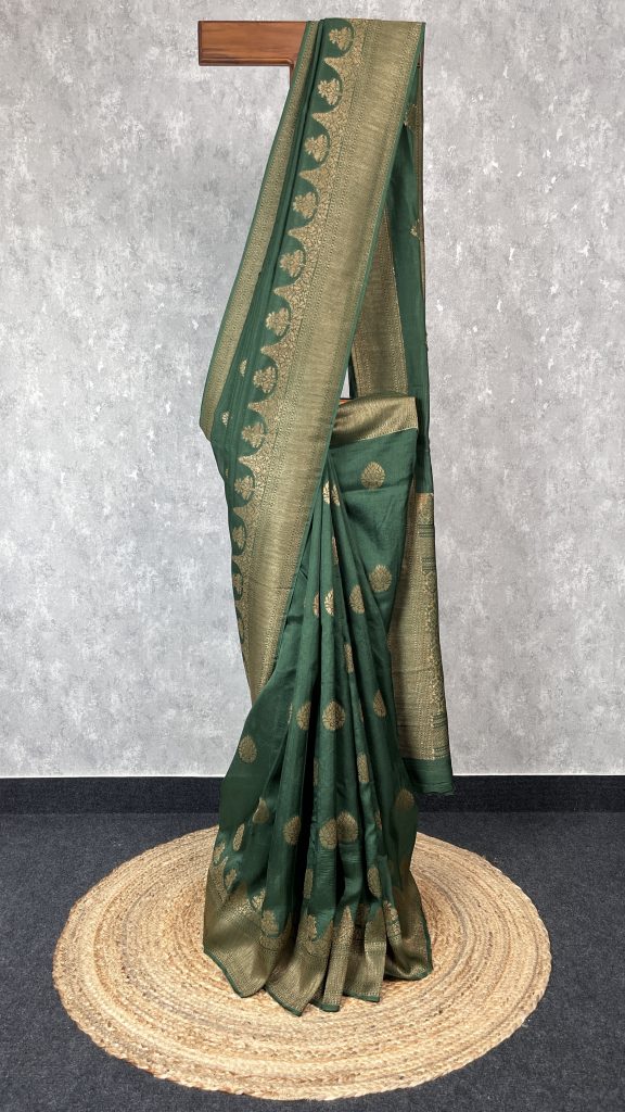SEMI TUSSAR RAW SILK BANARASI SAREE