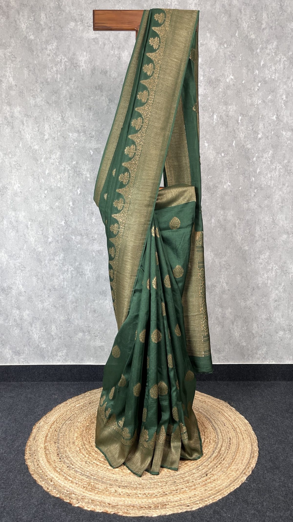 SEMI TUSSAR RAW SILK BANARASI SAREE