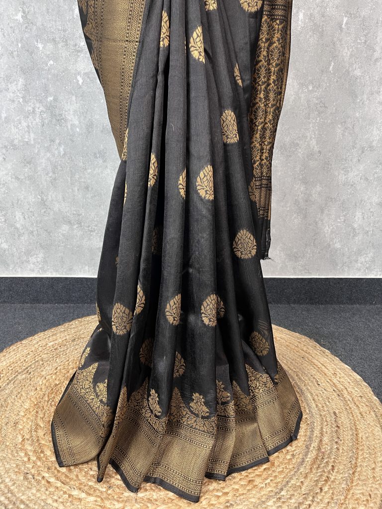 SEMI TUSSAR RAW SILK BANARASI SAREE - Image 2