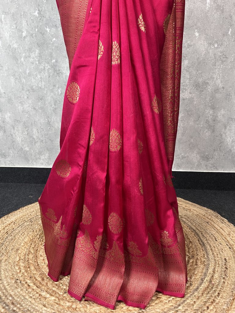 SEMI TUSSAR RAW SILK BANARASI SAREE - Image 2