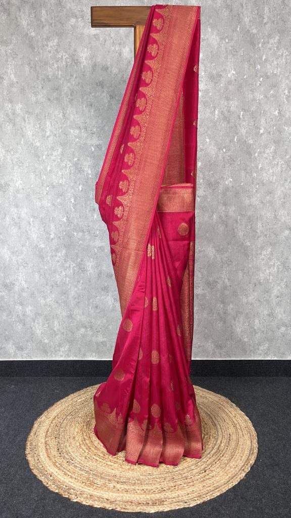 SEMI TUSSAR RAW SILK BANARASI SAREE