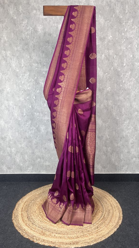 SEMI TUSSAR RAW SILK BANARASI SAREE