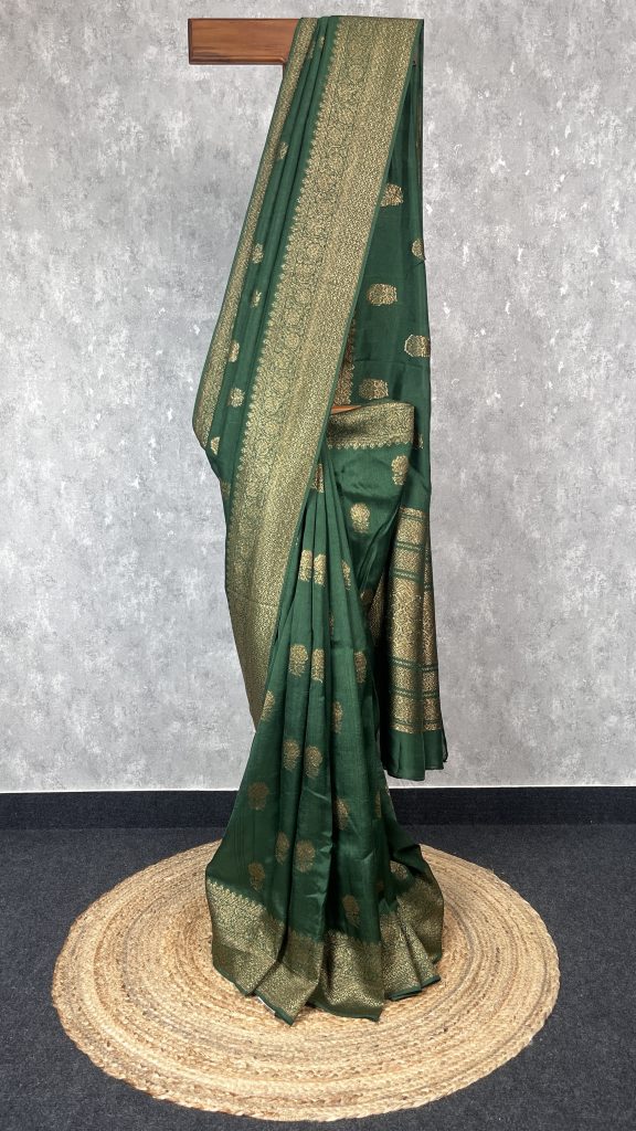 SEMI TUSSAR RAW SILK BANARASI SAREE