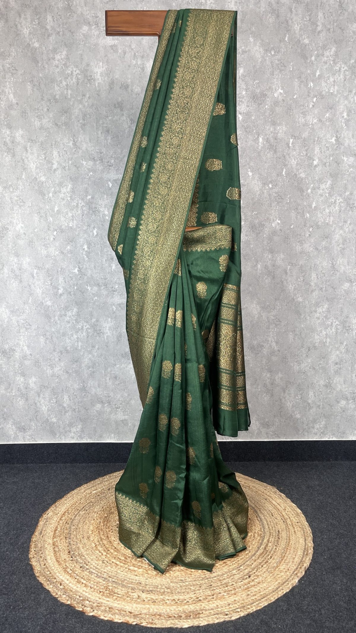 SEMI TUSSAR RAW SILK BANARASI SAREE