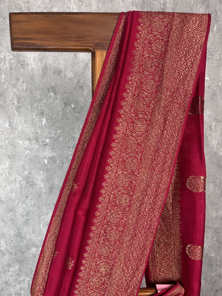 SEMI TUSSAR RAW SILK BANARASI SAREE - Image 3