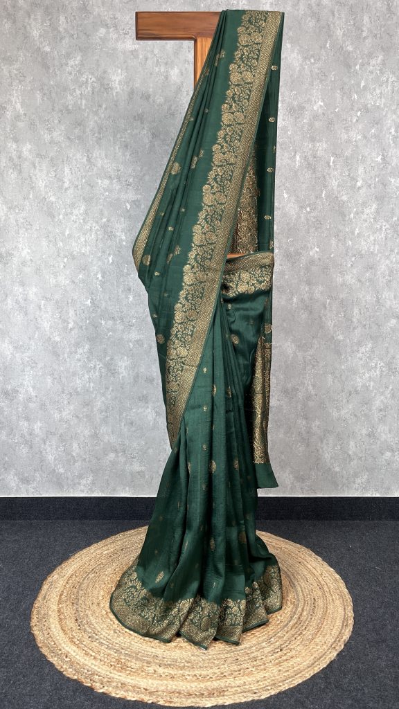 SEMI TUSSAR RAW SILK BANARASI SAREE