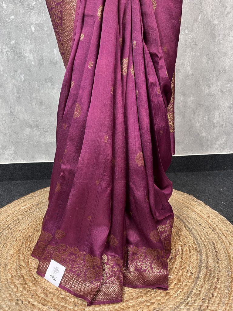 SEMI TUSSAR RAW SILK BANARASI SAREE - Image 3
