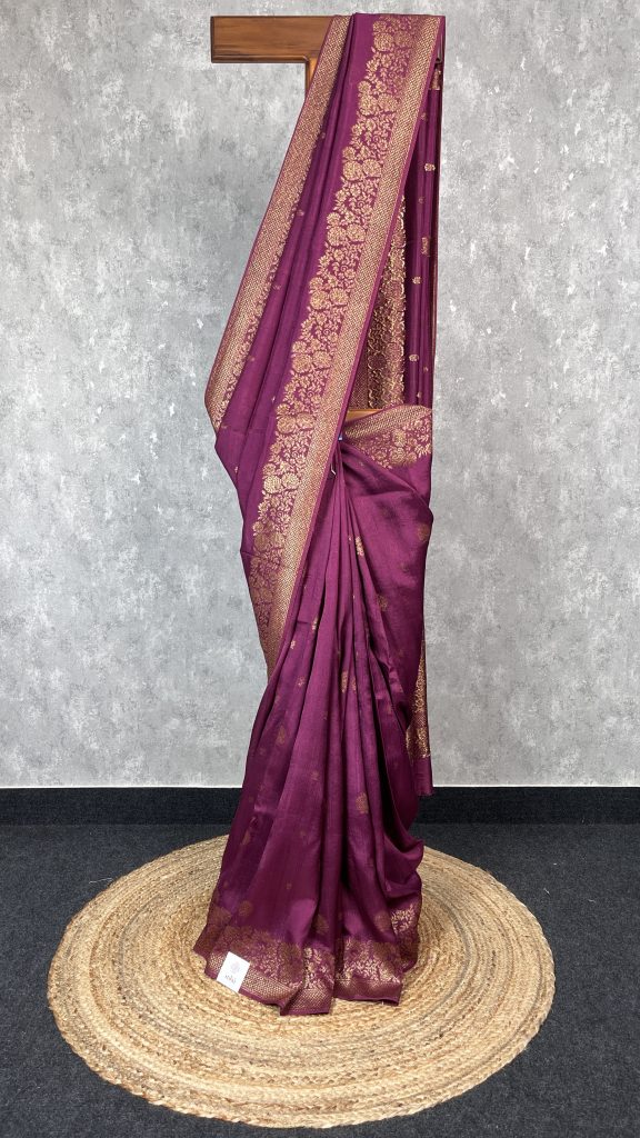 SEMI TUSSAR RAW SILK BANARASI SAREE