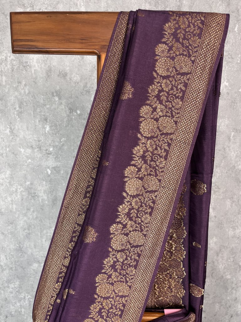SEMI TUSSAR RAW SILK BANARASI SAREE - Image 3