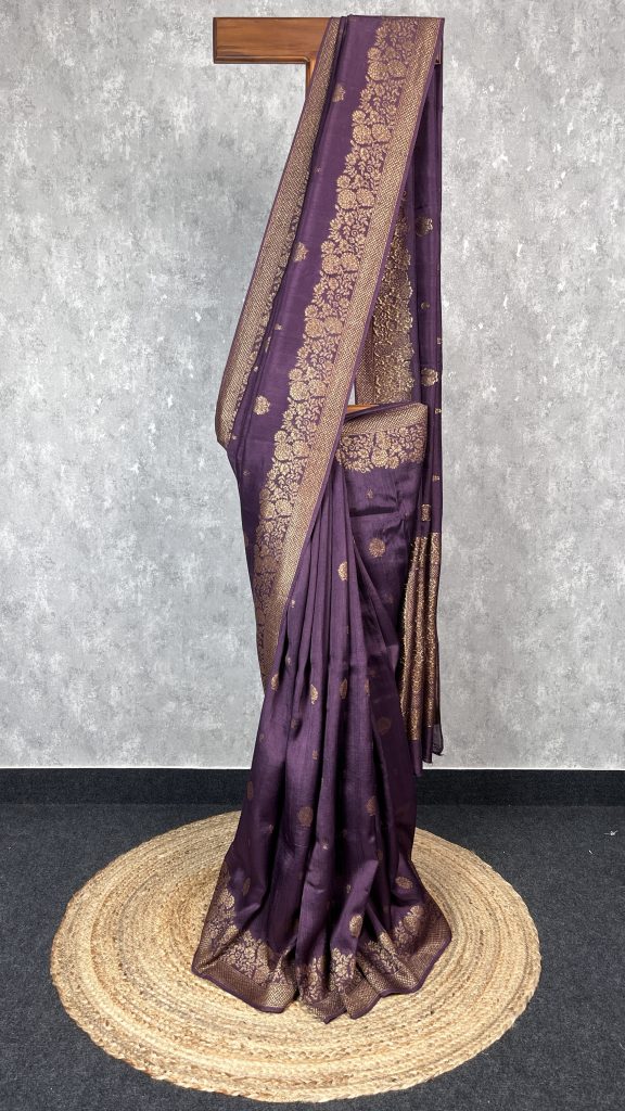 SEMI TUSSAR RAW SILK BANARASI SAREE