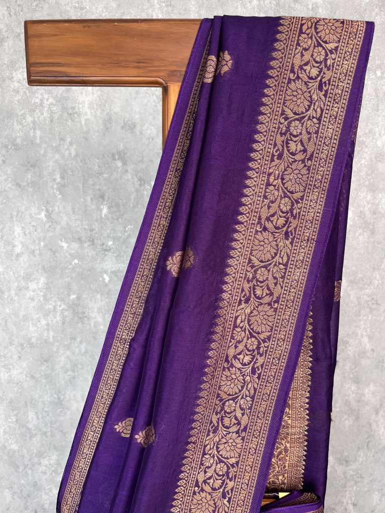 SEMI TUSSAR RAW SILK BANARASI SAREE - Image 3
