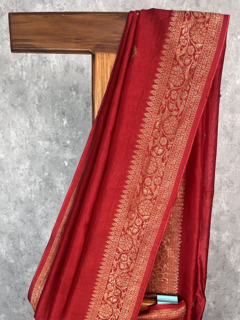 SEMI TUSSAR RAW SILK BANARASI SAREE - Image 3