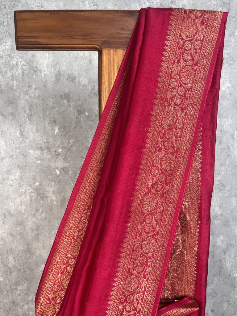 SEMI TUSSAR RAW SILK BANARASI SAREE - Image 2